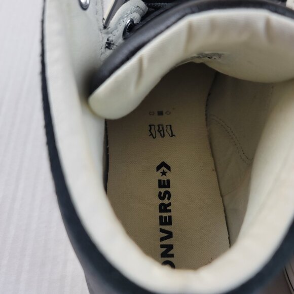 Converse All Star Chuck Taylor Leather Mid Top Sneakers Black Size 13 - Picture 7 of 12